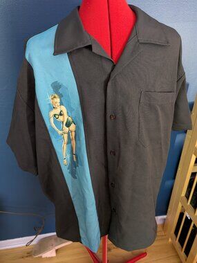 Steady Brand Bowling Shirt Pinup Girl Rockabilly Retro sz XL